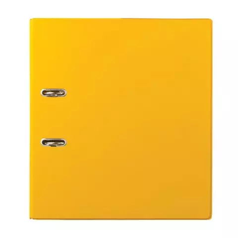 Папка-регистратор Brauberg с двухсторонним покрытием из ПВХ 70 мм. желтая