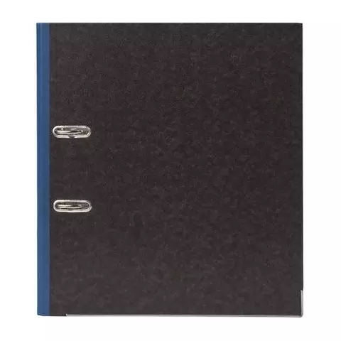 Папка-регистратор Офисмаг фактура стандарт с мраморным покрытием 75 мм. синий корешок