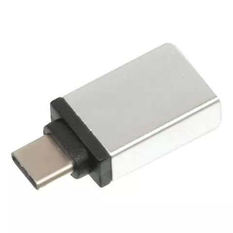 Переходник USB-TypeC RED LINE F-M для подключения портативных устройств OTG серый