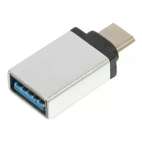 Переходник USB-TypeC RED LINE F-M для подключения портативных устройств OTG серый