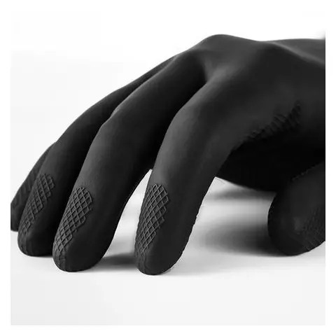 Перчатки латексные MANIPULA "КЩС-2" ультратонкие размер 9-95 (L) черные