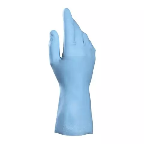 Перчатки латексные MAPA хлопчатобумажное напыление размер 8 (M) синие