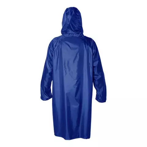 Плащ-дождевик синий на молнии многоразовый с ПВХ-покрытием размер 56-58 (XXL) рост 170-176 Грандмастер