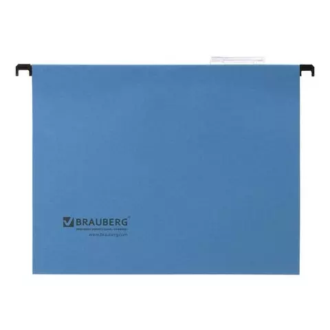 Подвесные папки А4 (350х245 мм.) до 80 листов комплект 10 шт. синие картон Brauberg (Италия)