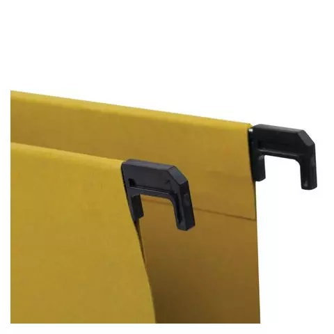Подвесные папки А4/Foolscap (406х245 мм.) до 80 листов комплект 10 шт. желтые картон Brauberg (Италия)