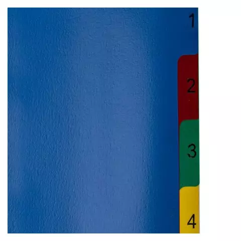 Разделитель пластиковый малый формат (210x162 мм.) А5 5 листов цифровой 1-5 оглавление Brauberg