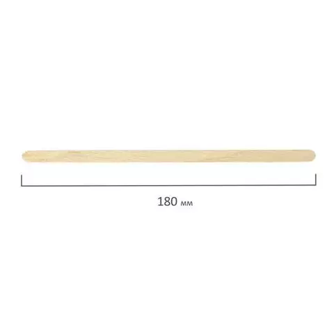 Размешиватель одноразовый деревянный 180 мм. комплект 1000 шт. Белый аист