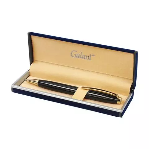 Ручка подарочная шариковая Galant "ABRIS" корпус черный золотистые детали узел 07 мм. синяя