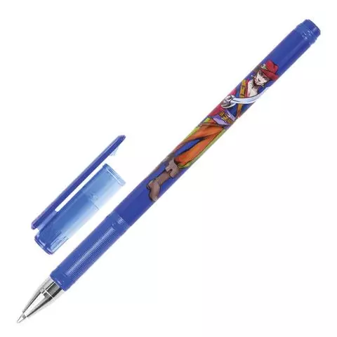 Ручка шариковая Brauberg "Корсары" синяя корпус с печатью узел 07 мм.
