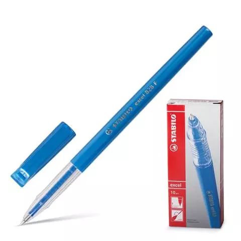 Ручка шариковая Stabilo "Excel" синяя корпус синий узел 07 мм.