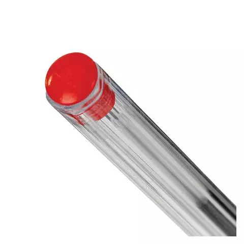 Ручка шариковая Staff "Basic BP-01" письмо 750 метров красная длина корпуса 14 см. узел 1 мм.