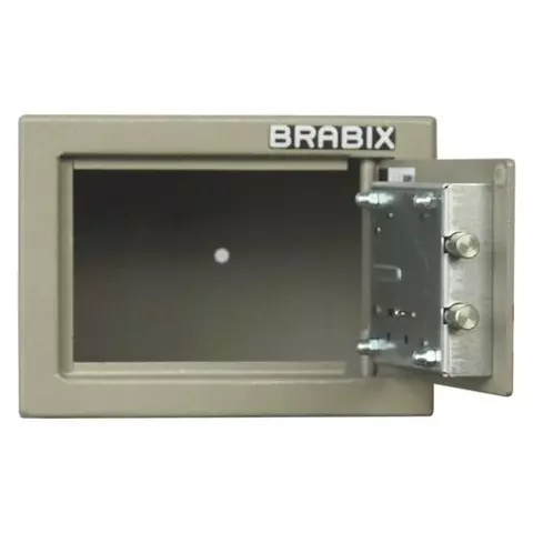 Сейф мебельный Brabix "D-14m" 145х200х150 мм. 3 кг. ключевой замок крепление к стене