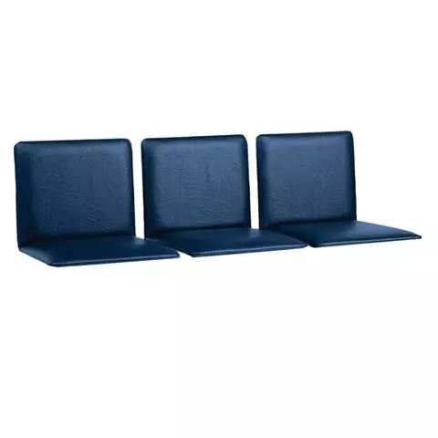 Сиденья для кресла "Терра" комплект 3 шт. кожзам синий каркас серебристый
