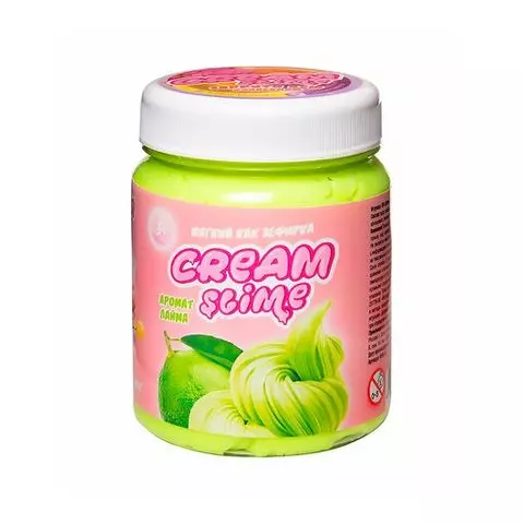Слайм (лизун) "Cream-Slime" с ароматом лайма 250 г. SLIMER