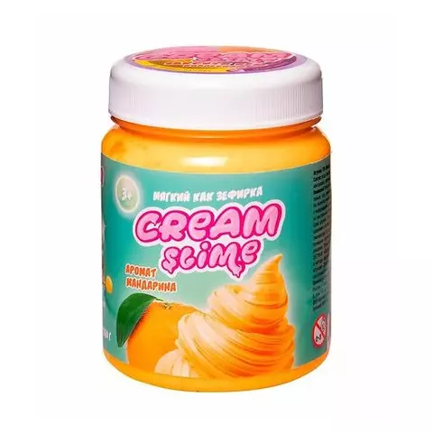 Слайм (лизун) "Cream-Slime" с ароматом мандарина 250 г. SLIMER