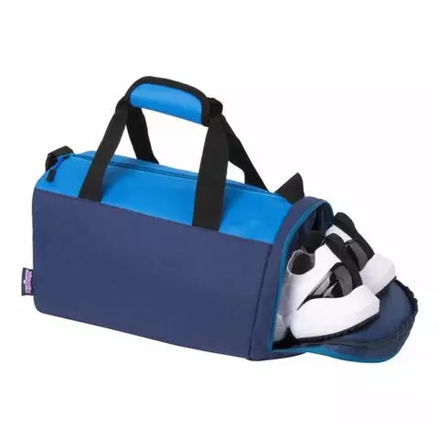 Сумка спортивная Юнландия с отделением для обуви 40х22х20 см. синий/голубой