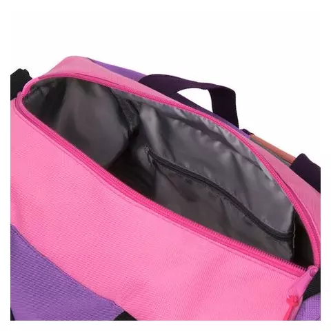 Сумка спортивная Юнландия с отделением для обуви 40х22х20 см. фиолетовый/розовый