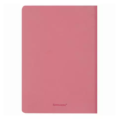 Тетрадь 60 л. в линию обложка кожзам SoftTouch сшивка B5 (179х250 мм.) розовый Brauberg RAINBOW