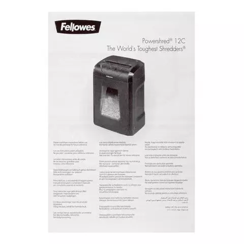 Уничтожитель (шредер) Fellowes 12С 4 уровень секретности 4x40 мм. 12 листов 18 литров
