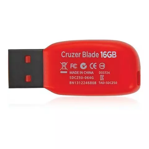Флеш-диск 16 GB SANDISK Cruzer Blade USB 2.0 черный