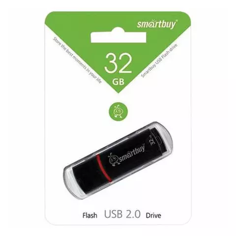 Флеш-диск 32 GB Smartbuy Crown USB 2.0 черный