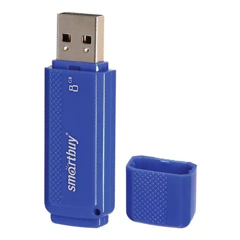 Флеш-диск 8 GB Smartbuy Dock USB 2.0 синий