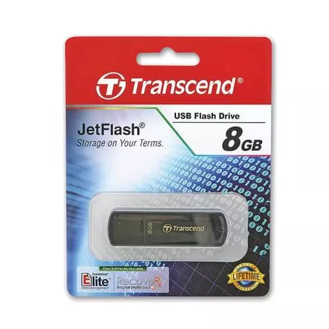 Флеш-диск 8 GB Transcend Jet Flash 350 USB 2.0 черный