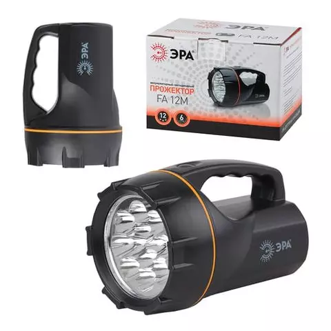 Фонарь-прожектор светодиодный Эра 12 x LED аккумуляторный заряд от 220 V