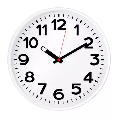 Часы настенные TROYKATIME (TROYKA) круг белые белая рамка 305х305х35 см.