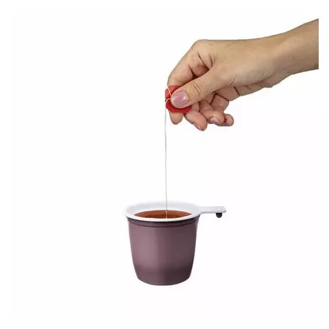 Чашка одноразовая для чая и кофе 200 мл. комплект 50 шт. пластик бело-коричневые ПП Laima