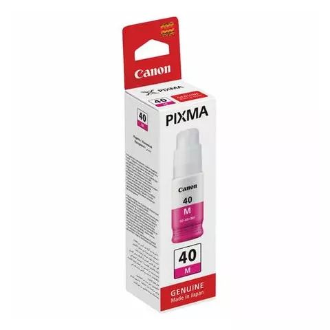 Чернила CANON (GI-40M) для СНПЧ Pixma G5040/G6040 пурпурные ресурс 7700 страниц оригинальные