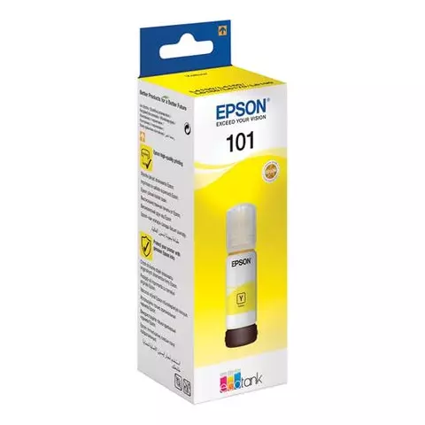 Чернила EPSON (T03V44) для СНПЧ L4150/ L4160/ L6160/ L6170/ L6190 желтые 70 мл. оригинальные