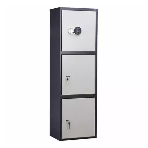 Шкаф металлический для документов AIKO "SL-150/3ТEL" ГРАФИТ 1490х460х340 мм. 37 кг.