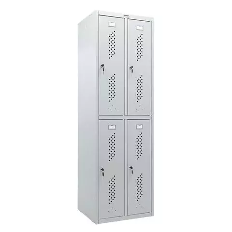 Шкаф металлический для одежды Практик "" четырехсекционный 1830х575х500 мм. 30 кг.