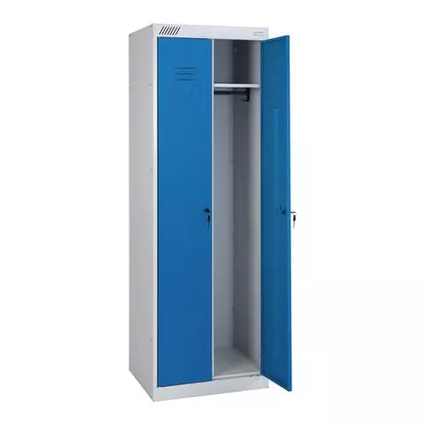 Шкаф металлический для одежды двухсекционный 1850х600х500 мм. 30 кг. разборный