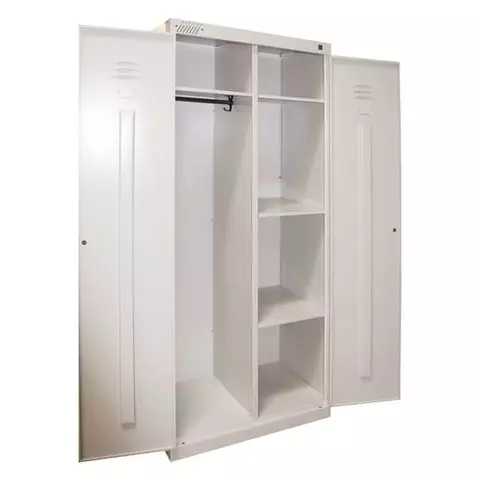 Шкаф металлический хозяйственный двухсекционный 1850х800х500 мм. 38 кг. разборный