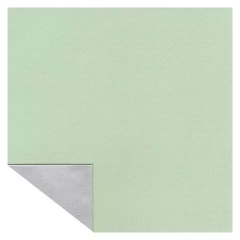Штора рулонная светонепроницаемая (Блэкаут) Brabix 50х175 см. светло-зеленый/серебро