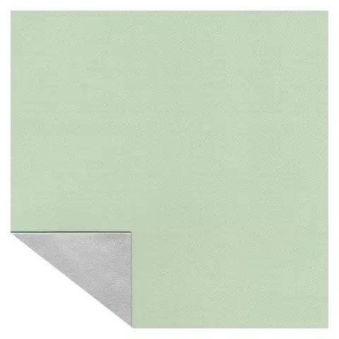Штора рулонная светонепроницаемая (Блэкаут) Brabix 60х175 см. светло-зеленый/серебро