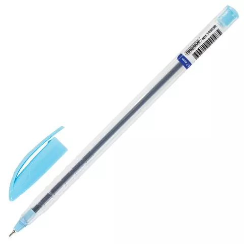 Ручка шариковая масляная Пифагор "Пастель" синяя детали ассорти узел 07 мм. линия письма 035 мм.