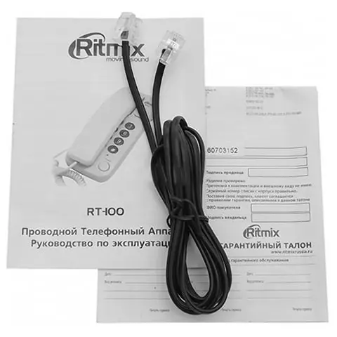 Телефон RITMIX RT-100 black световая индикация звонка отключение микрофона черный