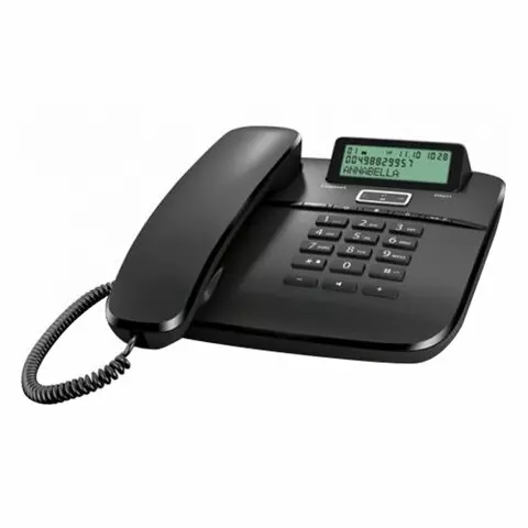 Телефон Gigaset DA611 память 100 номеров АОН спикерфон световая индикация звонка черный