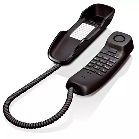 Телефон Gigaset DA210 набор на трубке быстрый набор 10 номеров световая индикация звонка черный