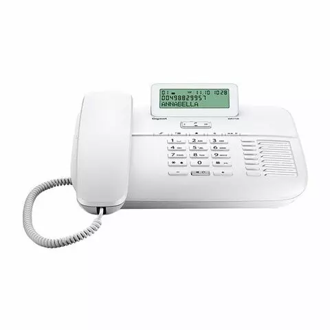 Телефон Gigaset DA710 память 100 номеров спикерфон тональный/импульсный режим повтор белый