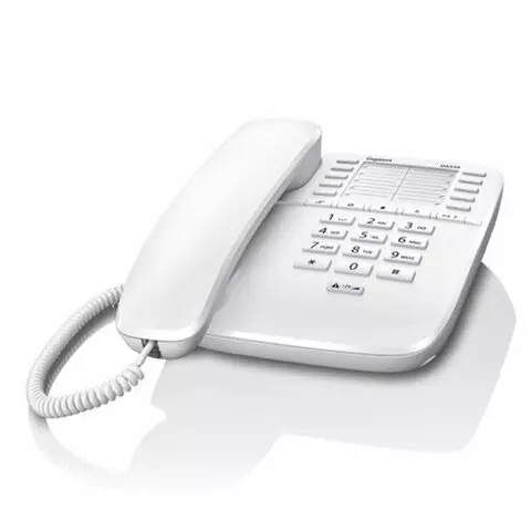 Телефон Gigaset DA510 память 20 номеров спикерфон тональный/импульсный режим повтор белый