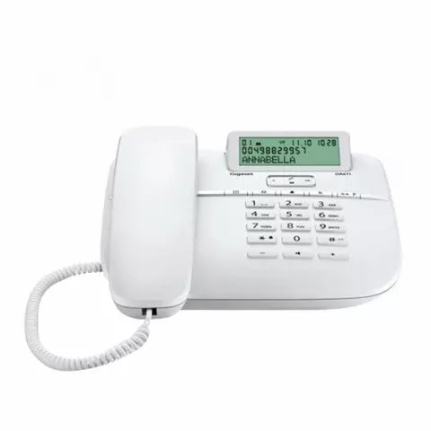 Телефон Gigaset DA611 память 100 номеров АОН спикерфон световая индикация звонка белый