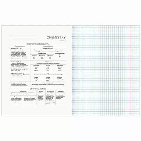 Тетрадь предметная со справочным материалом VISION 48 л. обложка картон химия клетка Brauberg