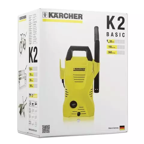 Минимойка KARCHER (КЕРХЕР) K 2 Basic мощность 14 кВт давление 110 бар шланг 3 м. 1.673-000.0