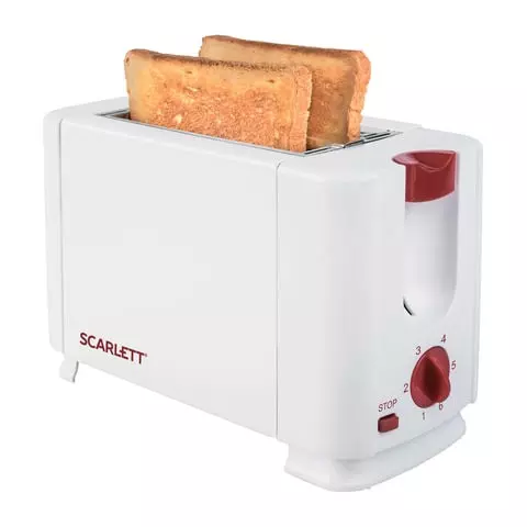 Тостер Scarlett SC-TM11013 700 Вт 2 тоста 6 режимов сталь белый