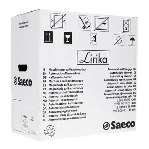 Кофемашина SAECO LIRIKA Plus 1850 Вт объем 25 л. емкость для зерен 500 г. автокапучинатор серебристый