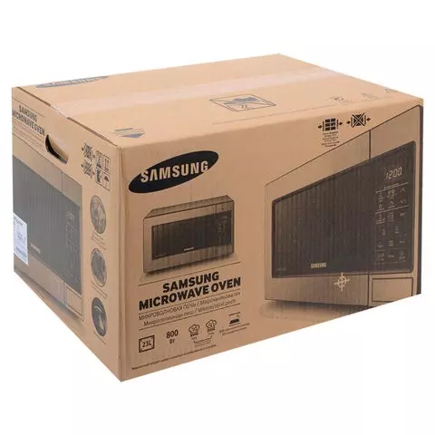 Микроволновая печь SAMSUNG ME83MRTS/BW объем 23 л. мощность 800 Вт сенсорное управление серебро